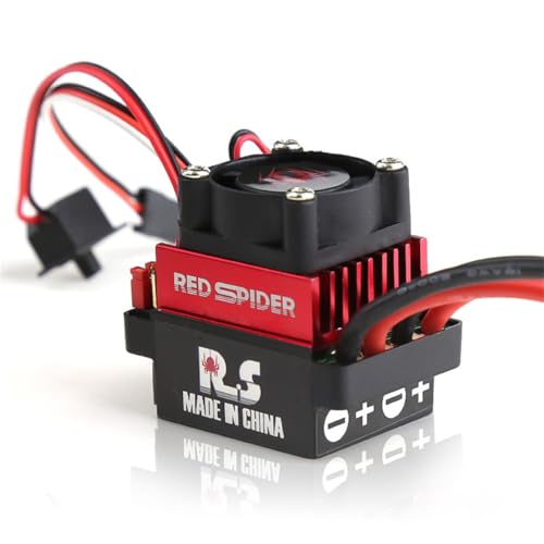 DONGXINGWEI Gebürsteter ESC Zwei-Wege mit Bremse, wasserdichte Funktion, universell für 1/10 Maßstab RC Crawler TRX4 TRX6 SCX10 für RC Boot von DONGXINGWEI