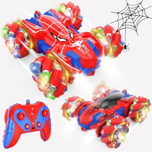 DONGZQAN Ferngesteuertes Auto Ab 5 6 7 8 9 10Jahre, Erngesteuertes Auto Spider Spielzeug, Remote Control Cars, Ferngesteuertes Auto Kinder Spider Spielzeug Geburtstags Geschenke für Kinder von DONGZQAN