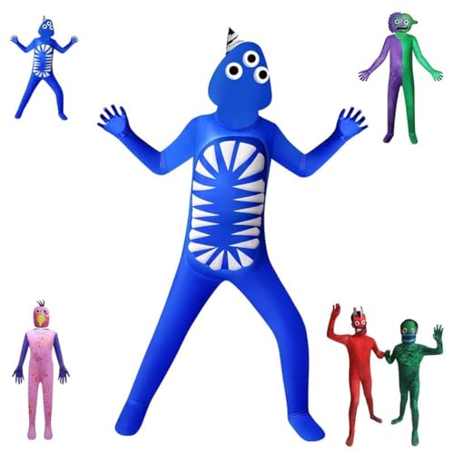 DONY Garten Kostüm Banban Kinder Costume Junge Mädchen,Karikatur Horrormonster Overall Cosplay Thema Kostüm,Kinderkleider Karneval Maskerade Weihnachten Tag der Toten Fasching Party Halloween von DONY