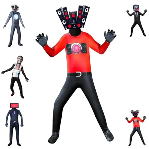 DONY Halloween Kostüm Kinder Junge Mädchen,Karikatur Horrormonster Overall Cosplay Thema Costume Kostüm,Kinderkleider Karneval Maskerade Weihnachten Tag der Toten Fasching Party Halloween von DONY