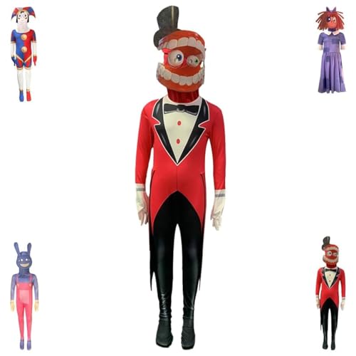 DONY THE AMAZING DIGITAL Kostüm CIRCUS Kinder Junge Mädchen,Karikatur Horrormonster Overall Cosplay Thema Costume Kostüm,Kinderkleider Karneval Maskerade Weihnachten Fasching Party Halloween von DONY