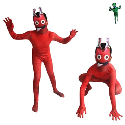 DONY Garten Kostüm Banban Kinder Costume Junge Mädchen,Karikatur Horrormonster Overall Cosplay Thema Kostüm,Kinderkleider Karneval Maskerade Weihnachten Tag der Toten Fasching Party Halloween von DONY