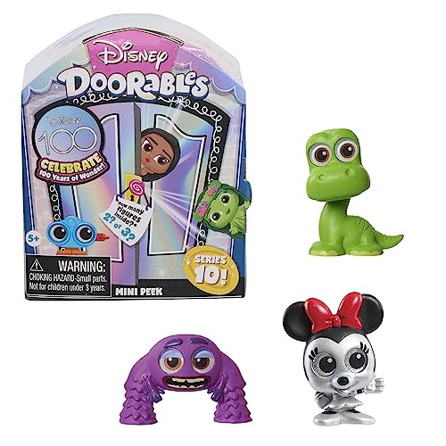 DOORABLES Disney Set Mini Peek mit 2 oder 3 Überraschungsfiguren, Neue Disney Serie 100, 80 Figuren zum Sammeln, zufällige Modelle, Spielzeug für Kinder ab 5 Jahren, DRB14 von DOORABLES