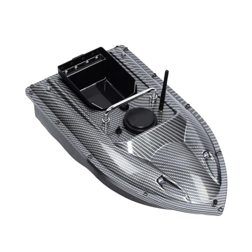 DOPBENT 500M RC Köderboot, Fischköder Boot Fernbedienung Futterboote mit LED-Licht,Köder-Fisch-Schiffs-Intelligentes Wireless Einhandsteuerung 2-3 Stunden Fahrzeit,Schwarz von DOPBENT