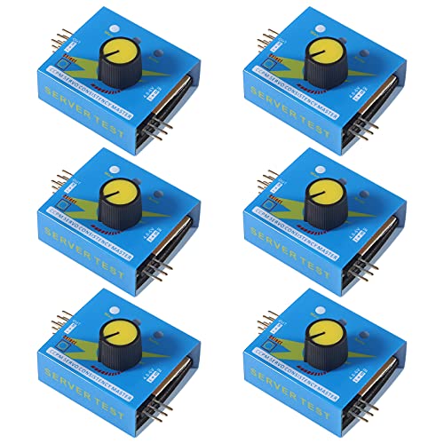 6Pcs RC Servo Tester Digital Multi ECS Konsistenz Geschwindigkeitsregler Checker Einstellung Lenkkraftkanal Getriebetester Konsistenz CCPM Master Power Tester für RC Hubschrauber RC Hobby Auto Boot von DORHEA