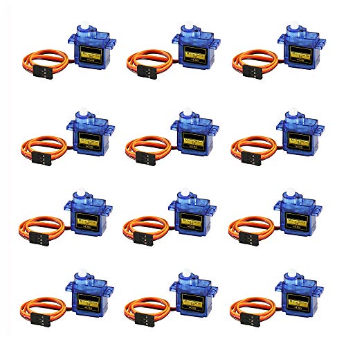 DORHEA 12 STÜCKE Micro Servo Motor, Mini Servo 9g Servo Kit für RC Hubschrauber Flugzeug Auto Boot Roboter Arm/Hand/Gehen/Servo Türschloss Steuerung von DORHEA