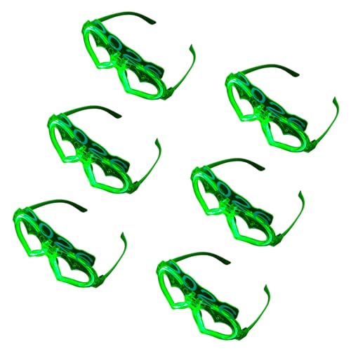 6 Stück freundliche leuchtende Brillen für Konzerte, Herz-Design, sicherer, bequemer Rahmen, wiederverwendbar, für Kinder, sicher leuchtende Sonnenbrillen 6 Stück freundliche leuchtende Brillen für Konzerte, Herz-Design, sicherer, bequemer Rahmen, wiederverwendbar, für Kinder, sicher leuchtende Sonnenbrillen von DOSERTY