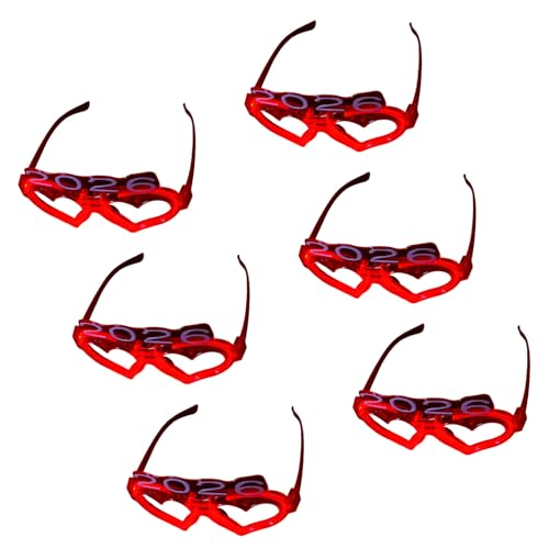 6 Stück freundliche leuchtende Brillen für Konzerte, Herz-Design, sicherer, bequemer Rahmen, wiederverwendbar, für Kinder, sicher leuchtende Sonnenbrillen 6 Stück freundliche leuchtende Brillen für Konzerte, Herz-Design, sicherer, bequemer Rahmen, wiederverwendbar, für Kinder, sicher leuchtende Sonnenbrillen von DOSERTY