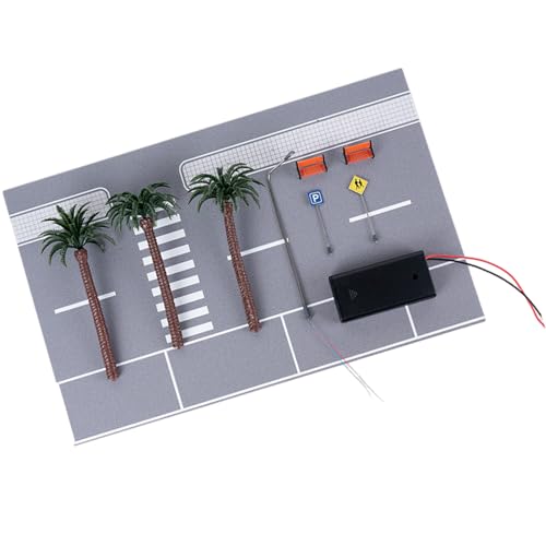 DOSERTY Miniatur-Straßenszenen-Set für 1:64 Modell-Landschaften Gebäude Sand Modell Zubehör Kits mit Schild Baum Miniatur-Szene DOSERTY Miniatur-Straßenszenen-Set für 1:64 Modell-Landschaften Gebäude Sand Modell Zubehör Kits mit Schild Baum Miniatur-Szene von DOSERTY