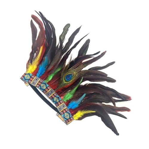 Indisches Haarband für Karneval, Feier, gefiedert, für Erwachsene, Cosplay, ethnisches Haarband für Mottoparty, handgefertigt, Festival-Stirnband Indisches Haarband für Karneval, Feier, gefiedert, für Erwachsene, Cosplay, ethnisches Haarband für Mottoparty, handgefertigt, Festival-Stirnband von DOSERTY