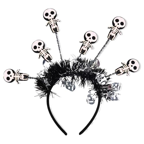 Zarte handgefertigte Haarspange für Halloween, Vintage, kreativer Frauen-Kopfschmuck für Themen-Events und lustige Totenkopf-Handhaarbänder Zarte handgefertigte Haarspange für Halloween, Vintage, kreativer Frauen-Kopfschmuck für Themen-Events und lustige Totenkopf-Handhaarbänder von DOSERTY