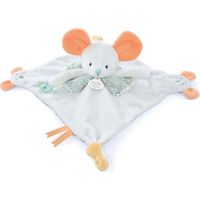 DOUDOU 8904055 Schmusetuch Maus mit Fingerpuppe 30 cm von DOUDOU