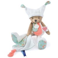 DOUDOU 8904060 Schlenker-Bär mit Schmusetuch Tag & Nacht, weiss 35cm von DOUDOU