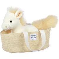 DOUDOU 8913150 Pferd Palomino, Tasche, 25 cm Petits Nomades, Tragetasche von DOUDOU