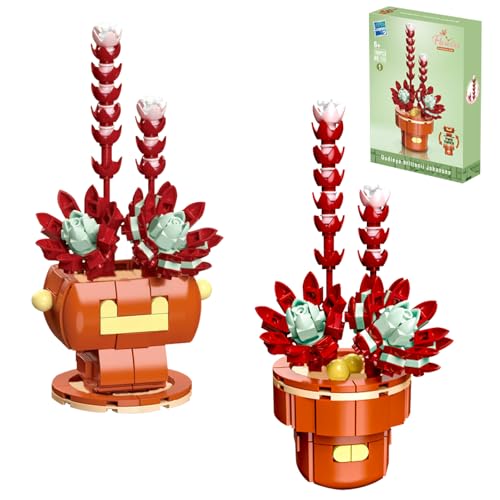 DOWNDRIFT Blumen Bausteine Set,Bouquet Baustein, Blumenstrauß mit Blumensockel,188 PCS DIY Bauspielzeugsets Bouquet Baustein Für Jugendliche Home Decor von DOWNDRIFT