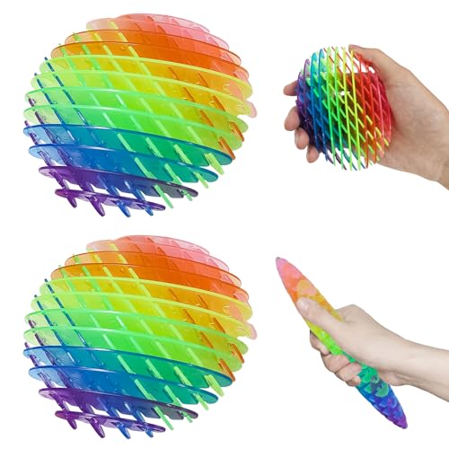 DOWNDRIFT Fidget Wurm Spielzeug,2 Stück Anti Stress Spielzeug,Stressabbau Spielzeug,Bunt Worm Fidgets Toy,Fidget Worm Toy Fidget Spielzeug,Sensory Toys für Erwachsene Kinder von DOWNDRIFT