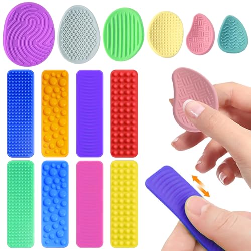 Fidget Toys Sensory Stones 14 Sensorik Spielzeug Adhs Spielzeug,Anti Stress Kinder,Sensory Worry Stone Fidget Toys für Erwachsene Kinder ADHS und Autismus von DOWNDRIFT