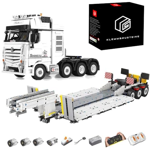 DOYAY Technik LKW mit Anhänger, 4478 TeiIe Technik Truck Abschleppwagen Ferngesteuert Auto mit 4 Motoren, Ieds Bausatz Groß LKW mit Tieflader DOYAY Technik LKW mit Anhänger, 4478 TeiIe Technik Truck Abschleppwagen Ferngesteuert Auto mit 4 Motoren, Ieds Bausatz Groß LKW mit Tieflader von DOYAY