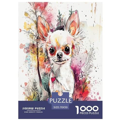 Chihuahua Puzzle 1000 Teile Schwer Puzzle Spielzeug Lernspiel Impossible Herausforderungsspielzeug Für Erwachsene Und Kinder in Bewährter 70x50cm/1000pcs Chihuahua Puzzle 1000 Teile Schwer Puzzle Spielzeug Lernspiel Impossible Herausforderungsspielzeug Für Erwachsene Und Kinder in Bewährter 70x50cm/1000pcs von DPEOANEBN