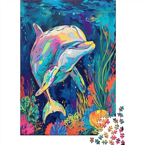 Delphin Puzzlespiel 1000 Teile, Puzzle Erwachsene 1000 Teile, Impossible Puzzle GesKükenlichkeitsspiel Für Die Ganze Familie, Puzzle Erwachsene 1000 Teile Puzzel 1000pcs (75x50cm) von DPEOANEBN