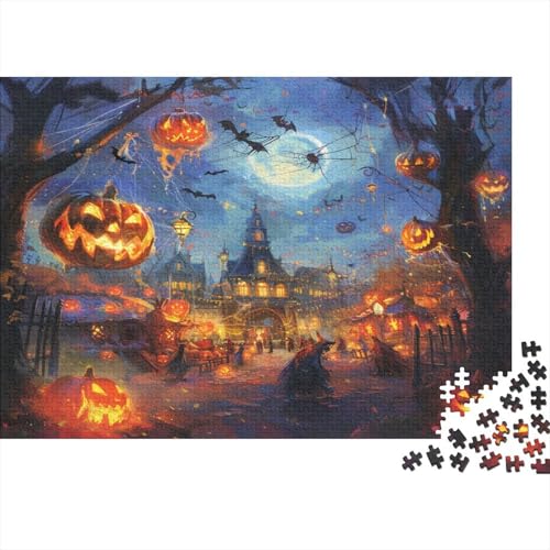 Halloween Kürbis Puzzle 1000 Teile Erwachsene Puzzles Für Erwachsene Klassische Puzzles 1000 Teile Erwachsene Puzzlespiel Schwer Pädagogisches Spielzeug Erwachsene Kinder Puzzel 1000pcs (75x50cm) von DPEOANEBN