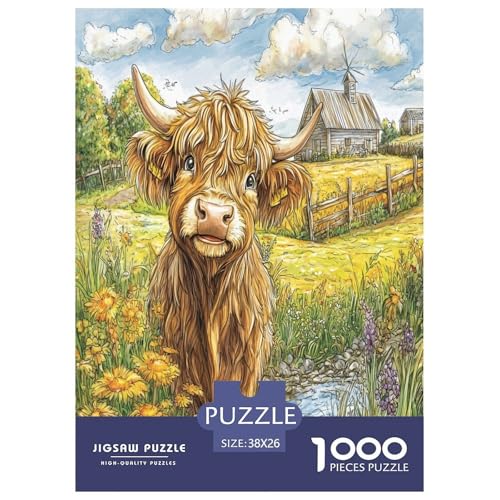Highland Kuh Puzzles 1000 Teile Schwer Puzzle Spielzeug Lernspiel Impossible Herausforderungsspielzeug Für Erwachsene Und Kinder Ab 12 Jahren 38x26cm/1000pcs Highland Kuh Puzzles 1000 Teile Schwer Puzzle Spielzeug Lernspiel Impossible Herausforderungsspielzeug Für Erwachsene Und Kinder Ab 12 Jahren 38x26cm/1000pcs von DPEOANEBN