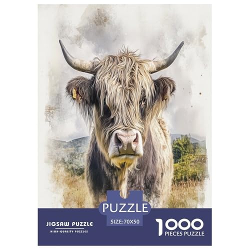 Highland Rinder Puzzles 1000 Teile Schwer Puzzle Spielzeug Pädagogisches Spiel Impossible Herausforderungsspielzeug Für Erwachsene Und Kinder Ab 14 Jahren 70x50cm/1000pcs Highland Rinder Puzzles 1000 Teile Schwer Puzzle Spielzeug Pädagogisches Spiel Impossible Herausforderungsspielzeug Für Erwachsene Und Kinder Ab 14 Jahren 70x50cm/1000pcs von DPEOANEBN