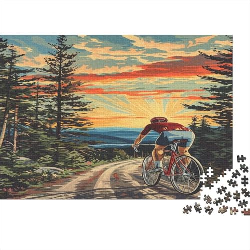 Mountainbiken Puzzle 1000 Teile,für Erwachsene, Impossible Puzzle,farbenfrohes Legespiel,GesKükenlichkeitsspiel Für Die Ganze Familie,Erwachsenenpuzzle Puzzel 1000pcs (75x50cm) von DPEOANEBN