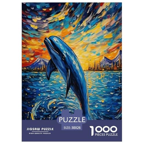 Ölmalerei Delphin Puzzle 1000 Teile Schwer Puzzle Spielzeug Pädagogisches Spiel Impossible Herausforderungsspielzeug Für Erwachsene Und Kinder in Bewährter 38x26cm/1000pcs Ölmalerei Delphin Puzzle 1000 Teile Schwer Puzzle Spielzeug Pädagogisches Spiel Impossible Herausforderungsspielzeug Für Erwachsene Und Kinder in Bewährter 38x26cm/1000pcs von DPEOANEBN