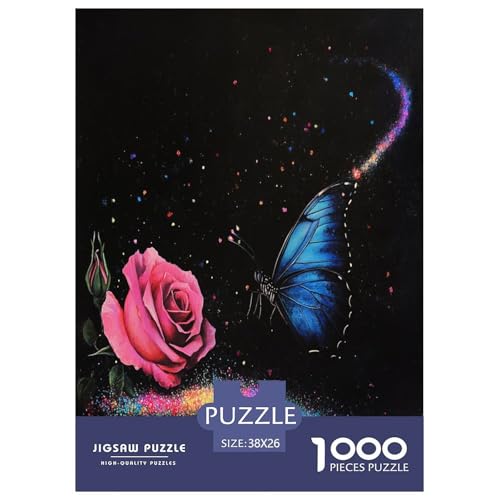 Schmetterling and Rose Puzzle 1000 Teile Schwer Puzzle Spielzeug Lernspiel Impossible Herausforderungsspielzeug Für Erwachsene Und Kinder Ab 14 Jahren 38x26cm/1000pcs Schmetterling and Rose Puzzle 1000 Teile Schwer Puzzle Spielzeug Lernspiel Impossible Herausforderungsspielzeug Für Erwachsene Und Kinder Ab 14 Jahren 38x26cm/1000pcs von DPEOANEBN