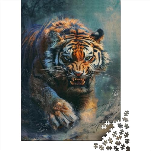 Tiger Puzzlespiel 1000 Teile Für Erwachsene, Einzigartige Kunstwerke Und Vorlage - Geburtstagsgeschenk - Spaßige Puzzles Mit Überraschung Von Puzzle in A Bag Puzzel 1000pcs (75x50cm) von DPEOANEBN