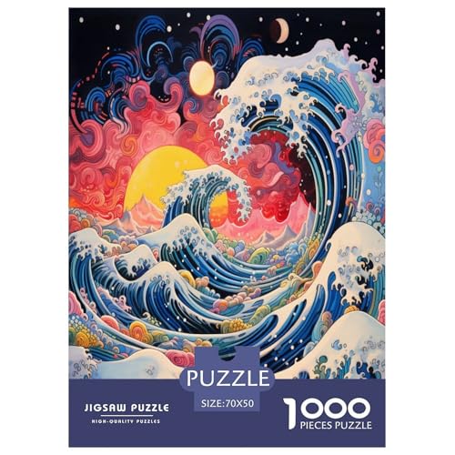 Wellen im japanischen Stil Puzzle 1000 Teile Schwer Puzzle Spielzeug Pädagogisches Spiel Impossible Herausforderungsspielzeug Für Erwachsene Und Kinder in Bewährter 70x50cm/1000pcs Wellen im japanischen Stil Puzzle 1000 Teile Schwer Puzzle Spielzeug Pädagogisches Spiel Impossible Herausforderungsspielzeug Für Erwachsene Und Kinder in Bewährter 70x50cm/1000pcs von DPEOANEBN