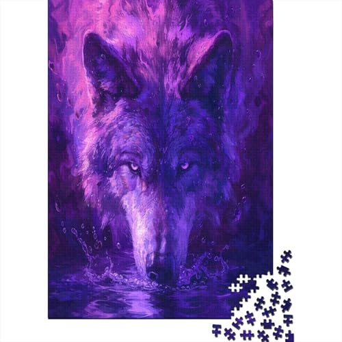 Wolf 1000 Stück Puzzles Für Erwachsene Teenager Stress Abbauen Familien-Puzzlespiel 1000-teiliges Puzzle Kinder Lernspiel Spielzeug Geschenk Puzzel 1000pcs (75x50cm) von DPEOANEBN