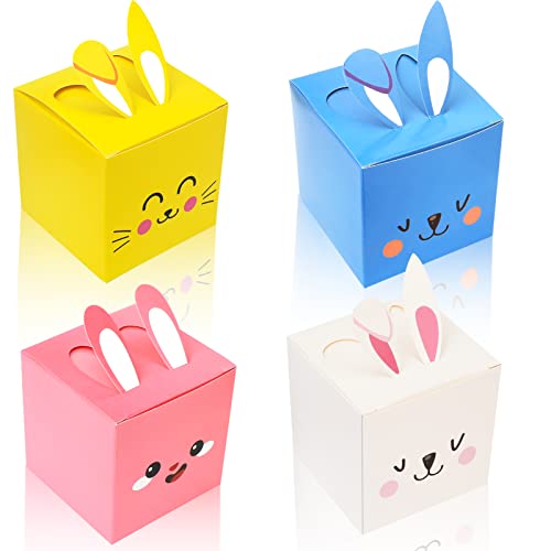 DPKOW 12pcs Ostern Geschenkboxen, Klein Papier Osterhasen Kisten Ostern Geschenkkartons Geschenkverpackung, Ostern Boxen Befüllen Süssigkeiten Ostereier für Kinder Ostereiersuche Spiel Aktivitäten von DPKOW