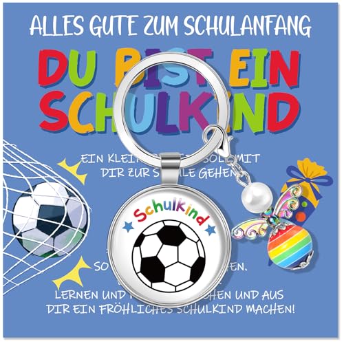 DPKOW Geschenk Einschulung Junge Schultüte Füllung, Schutzengel Glücksbringer Schulanfang Fußball Geschenke für Junge Schulkind 2025 Geschenke Schutzengel Fußball Schlüsselanhänger mit Grußkarte DPKOW Geschenk Einschulung Junge Schultüte Füllung, Schutzengel Glücksbringer Schulanfang Fußball Geschenke für Junge Schulkind 2025 Geschenke Schutzengel Fußball Schlüsselanhänger mit Grußkarte von DPKOW