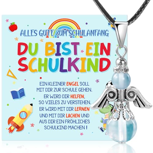 DPKOW Schulanfang Glücksbringer Schutzengel Schulkind 2025 Jungen Schultüte Füllung, Schulanfang Geschenke zur Einschulung Jungen Schutzengel Halskette Schulkind 2025 Geschenk Jungen mit Grußkarte DPKOW Schulanfang Glücksbringer Schutzengel Schulkind 2025 Jungen Schultüte Füllung, Schulanfang Geschenke zur Einschulung Jungen Schutzengel Halskette Schulkind 2025 Geschenk Jungen mit Grußkarte von DPKOW