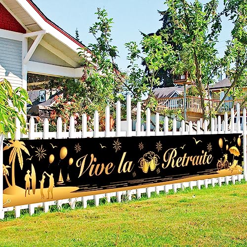 DPKOW Vive la Retraite Bannière Pour Fête Retirement Décoration, 270 * 35cm von DPKOW