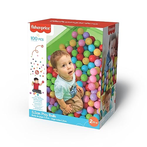 DQB DeQUBE Fisher Price-Pack mit 100 Bällen, Mehrfarbig, 6, Durchmesser 5,5 cm (Deqube 920D00176) von DQB DeQUBE