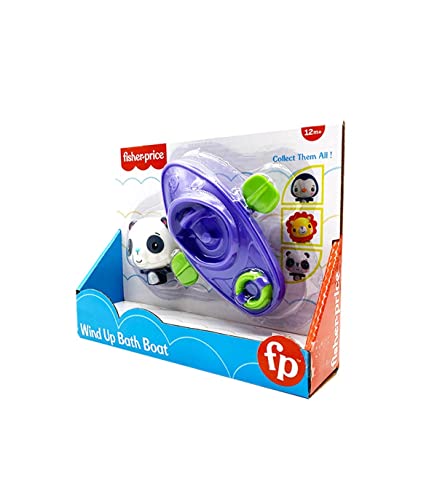 Fisher Price - Boot mit Rudern, Panda-Bär - Badespielzeug für Babys - Seilspielzeug für die Badewanne - Sammlung Schwimmendes Wasserspielzeug - austauschbare Tiere ( Deqube 920D00093) von DQB DeQUBE