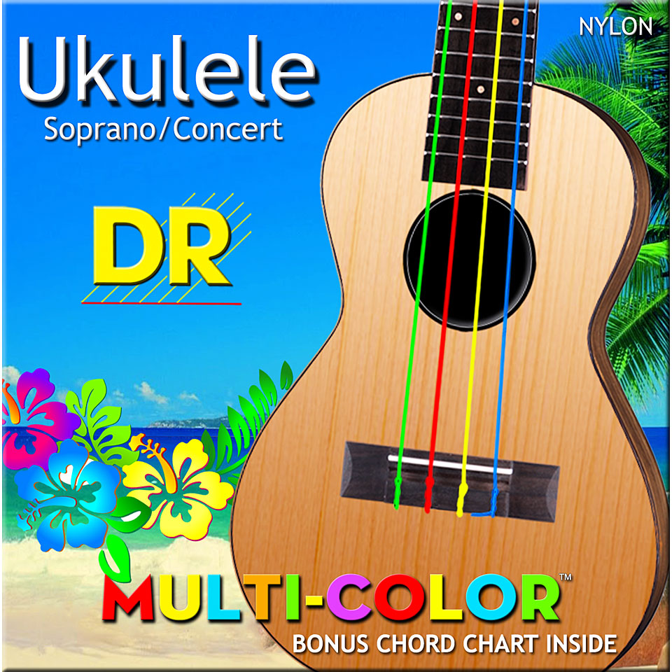 DR Strings UMCSC Soprano/Concert Multi-Color Saiten Zupfinstrument von DR Strings