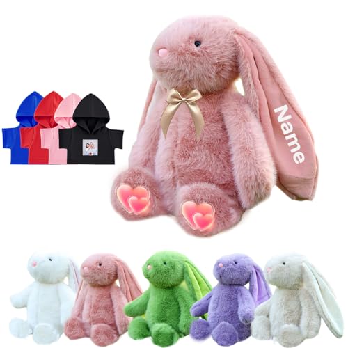DRAJOIN Personalisierte Hase Plüschtier, Benutzerdefinierte Gefüllte Hase Plüsch mit Text Foto als Personalisierte Geschenke Plüschhase für Jungen Mädchen, Kinder Erste Ostern Geschenk, 25cm DRAJOIN Personalisierte Hase Plüschtier, Benutzerdefinierte Gefüllte Hase Plüsch mit Text Foto als Personalisierte Geschenke Plüschhase für Jungen Mädchen, Kinder Erste Ostern Geschenk, 25cm von DRAJOIN