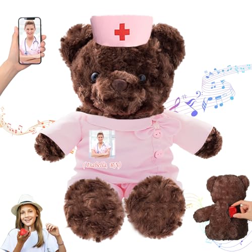 DRAJOIN Personalisierter Teddybär mit Text Foto, Individueller Teddybär als Geschenk für Krankenschwestern und Ärzte, Personalisiertes Geschenk für Ärzte, Krankenschwestern, Medizinstudenten, 20cm DRAJOIN Personalisierter Teddybär mit Text Foto, Individueller Teddybär als Geschenk für Krankenschwestern und Ärzte, Personalisiertes Geschenk für Ärzte, Krankenschwestern, Medizinstudenten, 20cm von DRAJOIN