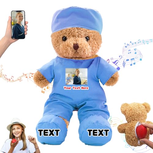 DRAJOIN Personalisiertes Geschenk für Krankenschwestern und Ärzte Personalisierter Teddybär mit Text Foto, Teddybär Personalisiertes Geschenk für Ärzte, Medizinstudenten, Abschlussgeschenke, 30cm DRAJOIN Personalisiertes Geschenk für Krankenschwestern und Ärzte Personalisierter Teddybär mit Text Foto, Teddybär Personalisiertes Geschenk für Ärzte, Medizinstudenten, Abschlussgeschenke, 30cm von DRAJOIN