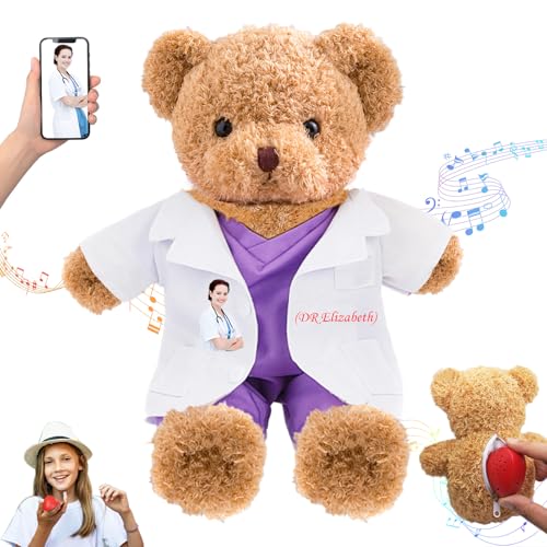 DRAJOIN Personalisiertes Geschenk für Krankenschwestern und Ärzte Personalisierter Teddybär mit Text Foto, Teddybär Personalisiertes Geschenk für Ärzte, Medizinstudenten, Abschlussgeschenke, 30cm DRAJOIN Personalisiertes Geschenk für Krankenschwestern und Ärzte Personalisierter Teddybär mit Text Foto, Teddybär Personalisiertes Geschenk für Ärzte, Medizinstudenten, Abschlussgeschenke, 30cm von DRAJOIN