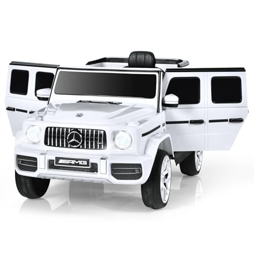 DREAMADE 12V Elektroauto für Kinder, Mercedes-Benz Elektrofahrzeug mit Fernbedienung & Sicherheitsgurt, Kinder ELektroauto mit LED-Lichter & Musik & USB & Hupe, für Kinder ab 3 Jahren (Weiß) DREAMADE 12V Elektroauto für Kinder, Mercedes-Benz Elektrofahrzeug mit Fernbedienung & Sicherheitsgurt, Kinder ELektroauto mit LED-Lichter & Musik & USB & Hupe, für Kinder ab 3 Jahren (Weiß) von DREAMADE