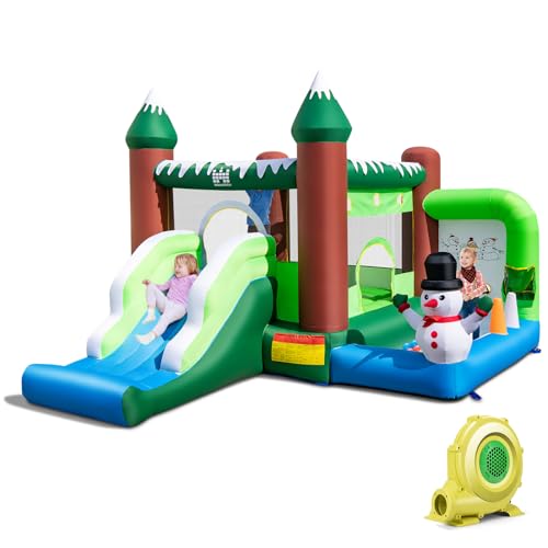 DREAMADE Aufblasbare Hüpfburg mit Gebläse, 6-in-1 Schneemann-Springburg mit Rutsche & Sprungbereich, Indoor/Outdoor Hüpfburg für Kinder ab 3 Jahre, 380 x 340 x 245 cm DREAMADE Aufblasbare Hüpfburg mit Gebläse, 6-in-1 Schneemann-Springburg mit Rutsche & Sprungbereich, Indoor/Outdoor Hüpfburg für Kinder ab 3 Jahre, 380 x 340 x 245 cm von DREAMADE