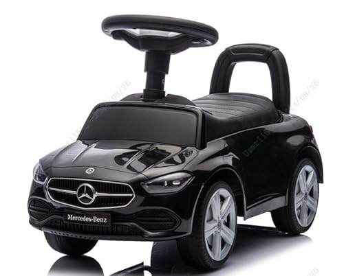 DREAMADE Mercedes-Benz Lizenziertes Rutschauto, Rutscherfahrzeug mit Hupe, Motorengeräuschen & Stauraum, Kinderfahrzeug Jungen & Mädchen von 12-36 Monaten (Schwarz) von DREAMADE