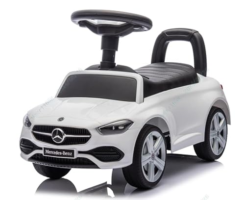 DREAMADE Mercedes-Benz Lizenziertes Rutschauto, Rutscherfahrzeug mit Hupe, Motorengeräuschen & Stauraum, Kinderfahrzeug Jungen & Mädchen von 12-36 Monaten (Weiß) von DREAMADE