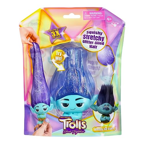 DREAMWORKS TROLLS Band Together Squishy, Stretchy Glitter Filled Hair Doll - Stretchy Hair Branch von DREAMWORKS TROLLS