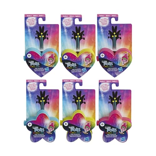 Hasbro Trolls World Tour Tiny Dancers Serie 1 Figuren zum Stylen und Sammeln, 1 von 12 verschiedenen Charakteren, mit Ring oder Haarspange, E6566EU4 Hasbro Trolls World Tour Tiny Dancers Serie 1 Figuren zum Stylen und Sammeln, 1 von 12 verschiedenen Charakteren, mit Ring oder Haarspange, E6566EU4 von DREAMWORKS TROLLS